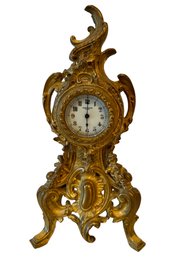 Vintage Antique Gold Gilt New Haven Table Clock