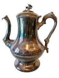 Marked Early American Pewter Teapot By H.B. Ward, Wallingford, CT Circa 1850,
