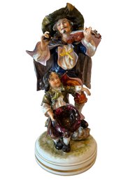 Beautiful Large Vintage Antique Porcelain Figurine Grouping Signed Capodimonte, 13 1/2' Tall