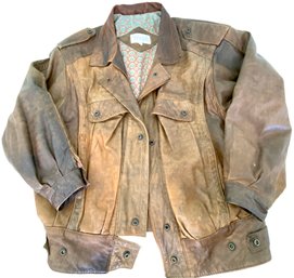 Vintage Distressed Leather Jacket By Winlet