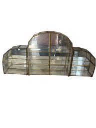 Small 3 Piece Glass Mirrored Curio