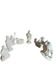 7 Pieces Of Ceramic Nativity