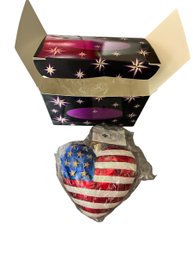 Christopher Radko USA Flag Brave Ornament