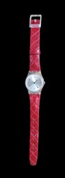 Vintage Swatch Watch In Red