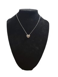 Sterling Silver Chain With Heart Shaped Pendant,