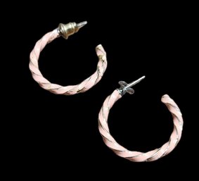 Vintage Pink Hoop Earrings