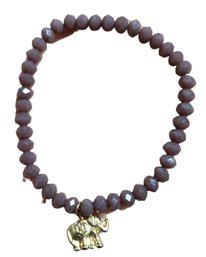 Purple Color Bracelet With Elephant Charm