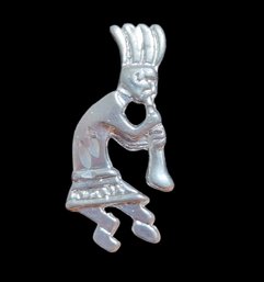 Silver Tone Kokopelli Pin