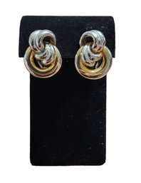 Vintage Style Gold And Silver Tone Clip On Earrings