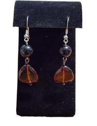 Black And Orange Color Earrings