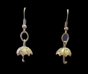 Brass Umbrella Earrings