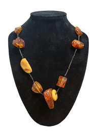 Amber Color Rocks Necklace