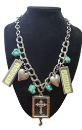 Unusual Necklace Filled With Large Charms