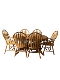 Kitchen Table With 6 Chairs And Two Storable Leaves