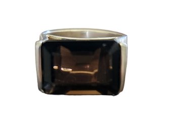 Sterling Silver Brown Iridescent Ring