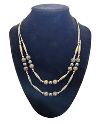 Double Stranded Beaded Necklace