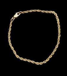 14k Gold Overlay On Sterling Silver Bracelet