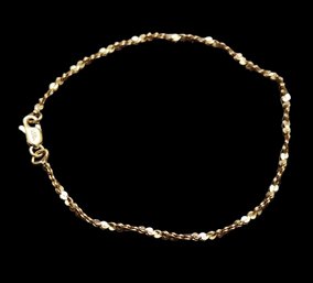 14k Gold Overlay On Sterling Silver Bracelet