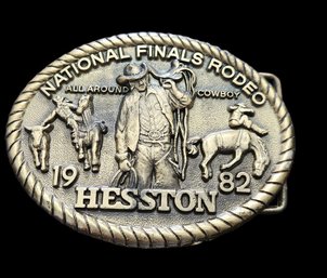 Vintage 1982 Hesston NFR Belt Buckle