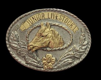 Vintage 1984 Junior Livestock Belt Buckle