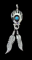 Native American Sterling Silver Pendant, Stamped 925