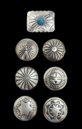 Lot Of Southwestern Style Silver Tone Buttons