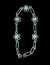 Native American Style Sterling Silver Flower Bracelet