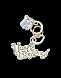 Sterling Silver Happy Birthday Charm/pendant