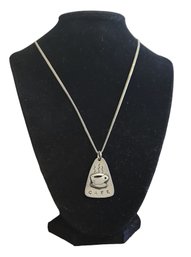 Sterling Silver Chain With A Sterling Silver Pendant