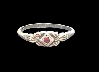 Vintage Sterling Silver Ring, Size 4, Stamped Sterling