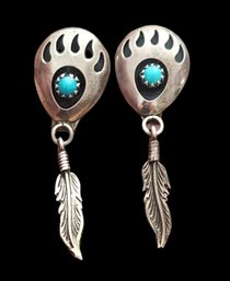 Navajo Vintage Sterling Silver Earrings