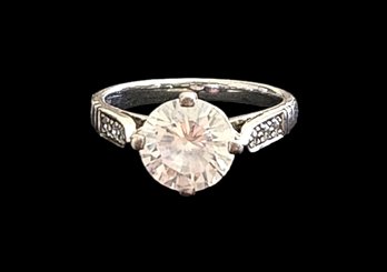 Sterling Silver CZ Style Ring, Stamped 925