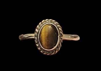 Vintage Sterling Silver Tiger Eye Ring