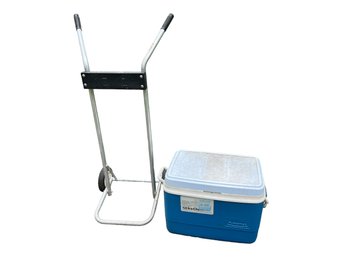 Small Boat Motor Cart And Cooler