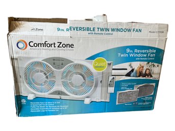 Comfort Zone 9' Reversible Twin Window Fan