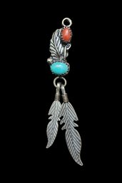 Vintage Sterling Silver Native American Pendant