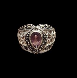 Sterling Silver Amethyst Color Ring