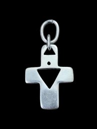Vintage LaLonde Sterling Silver Abstract Cross Pendant