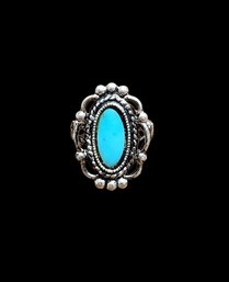 Vintage Native American Style Sterling Silver Ring