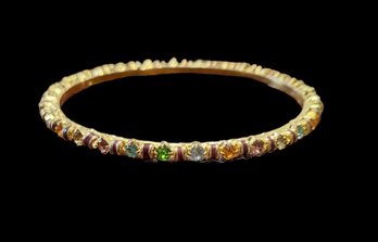 Colorful Gems Bangle Bracelet