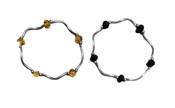 Set Of 2 Silver Tone Bracelets