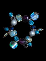 Chunky Shades Of Blue Bracelet