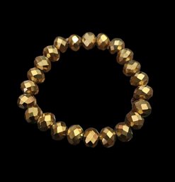 Sparkly Gold Tone Beaded Bracelet