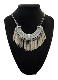 Dark Silver Tone Metal Style Necklace