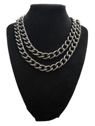 Large Dark Silver Tone Chain