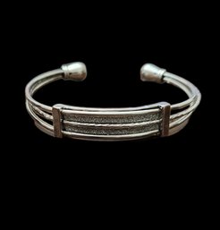 Silver Tone Cuff Bracelet