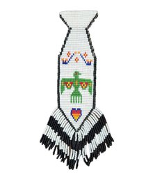 Vintage Native American Hand Beaded Pendant