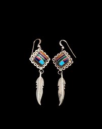 Sterling Silver Native American Earrings