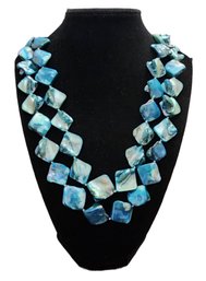 Turquoise Color Blue Extra Long Necklace