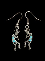 Vintage Sterling Silver Kokopelli Earrings